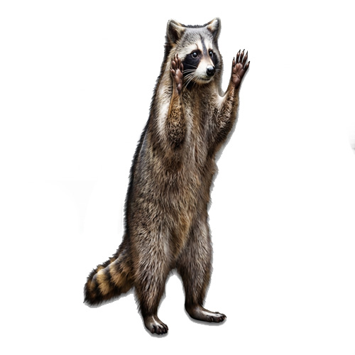 Raccoon Standing